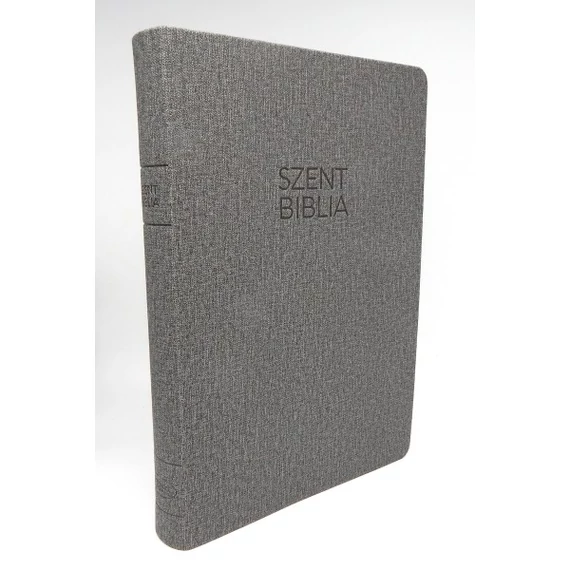 Nagy Biblia - Szürke Textil Mintás