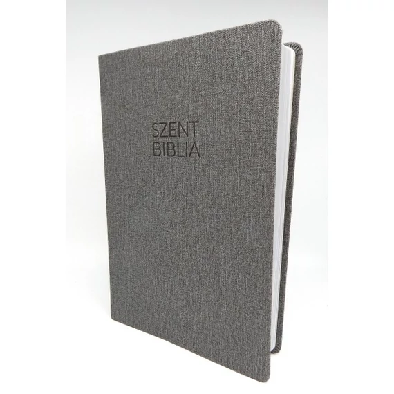 Nagy Biblia - Szürke Textil Mintás